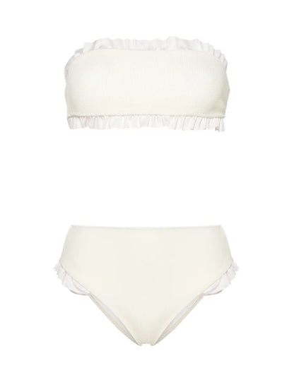 Kylie Ruffled-Trim Bandeau Bikini