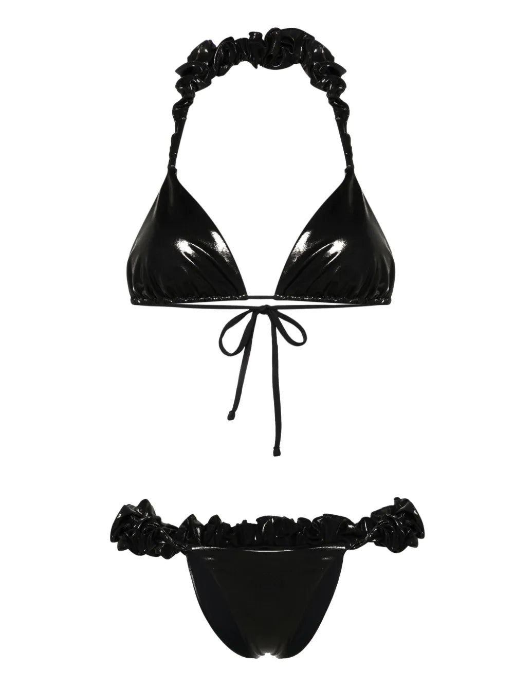 Mimi Metallic-Finish Bikini Set