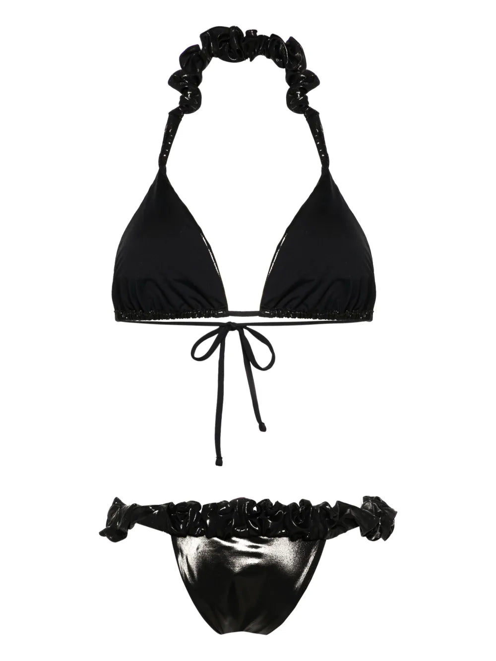 Mimi Metallic-Finish Bikini Set