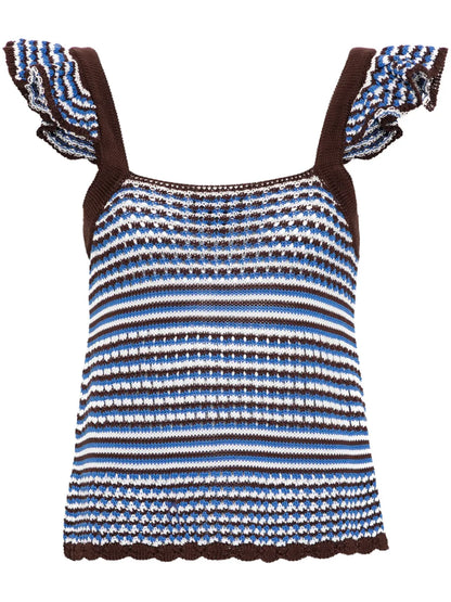 Striped Crochet Top