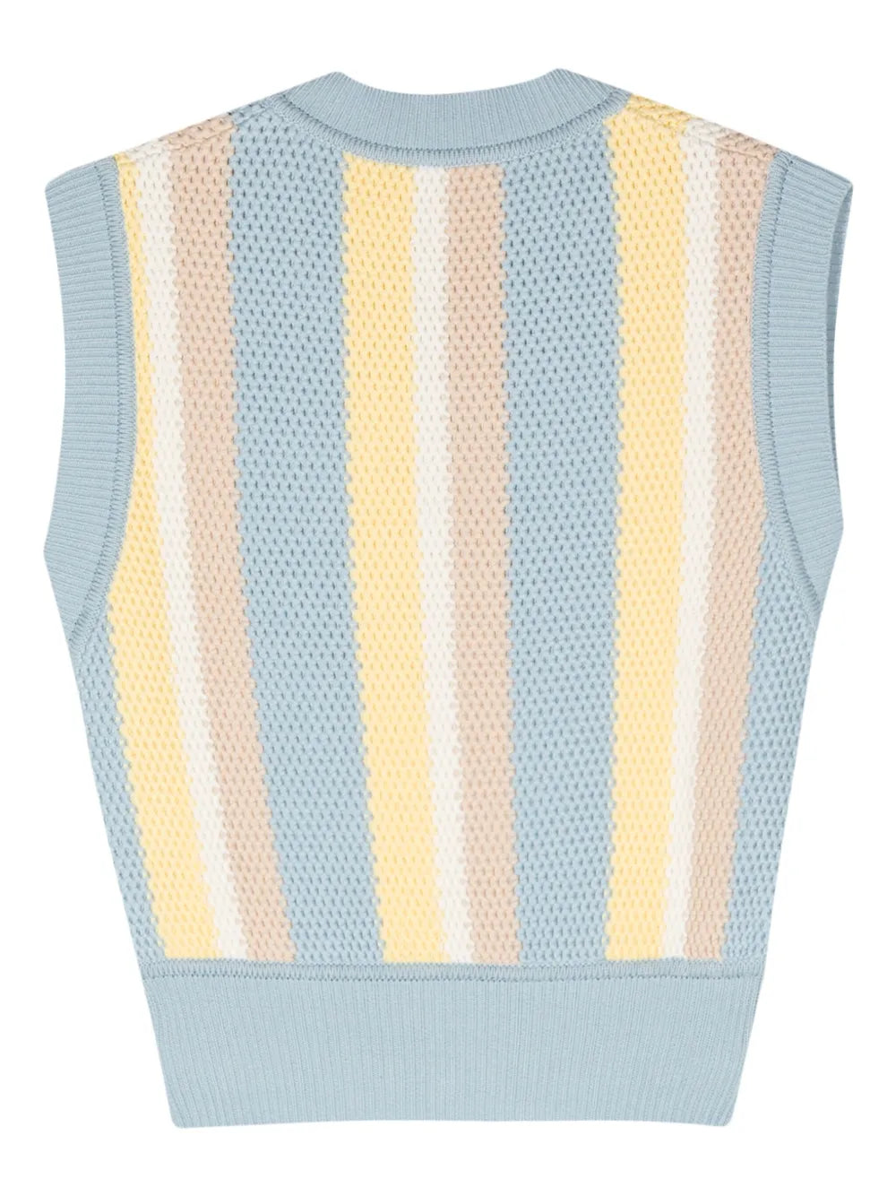 Intarsia-Knit Cotton Vest