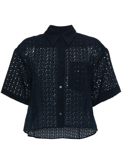 Boke Devore Cropped Shirt