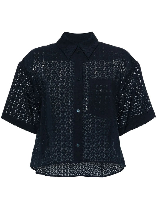 Boke Devore Cropped Shirt