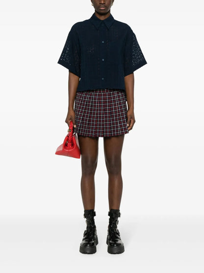 Boke Devore Cropped Shirt