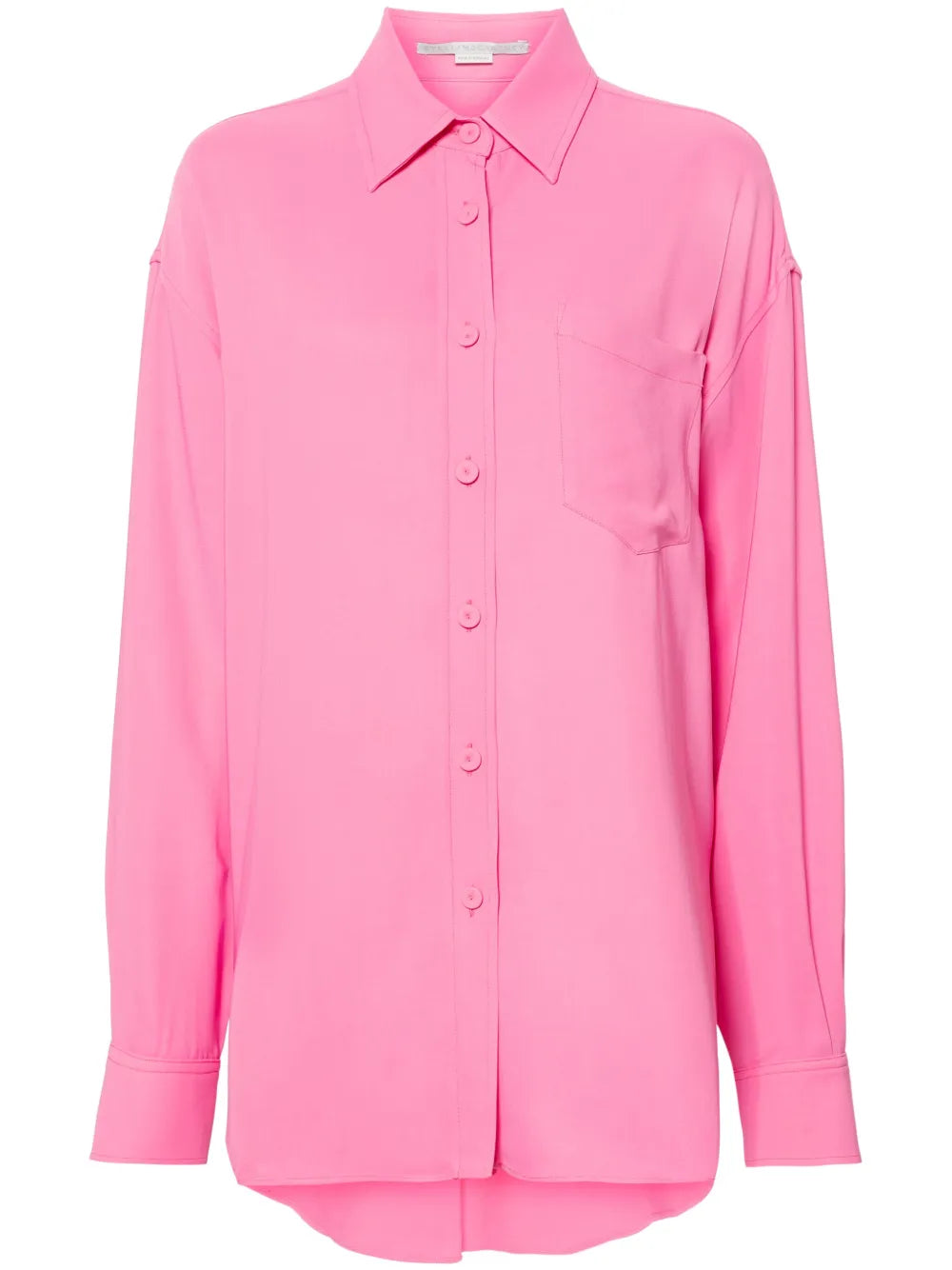 Drop-Shoulder Crepe Shirt