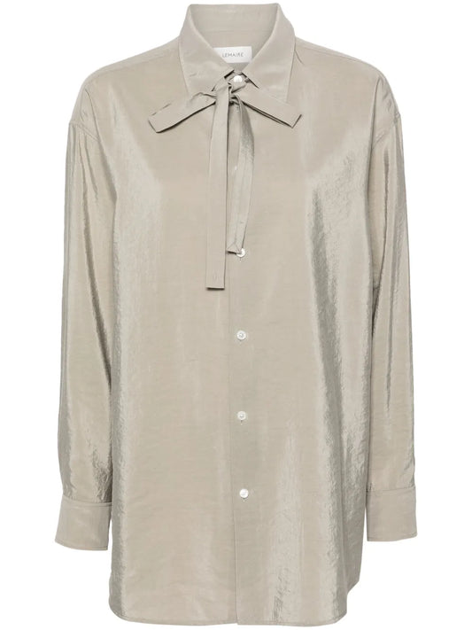 Tie-Detail Satin Shirt