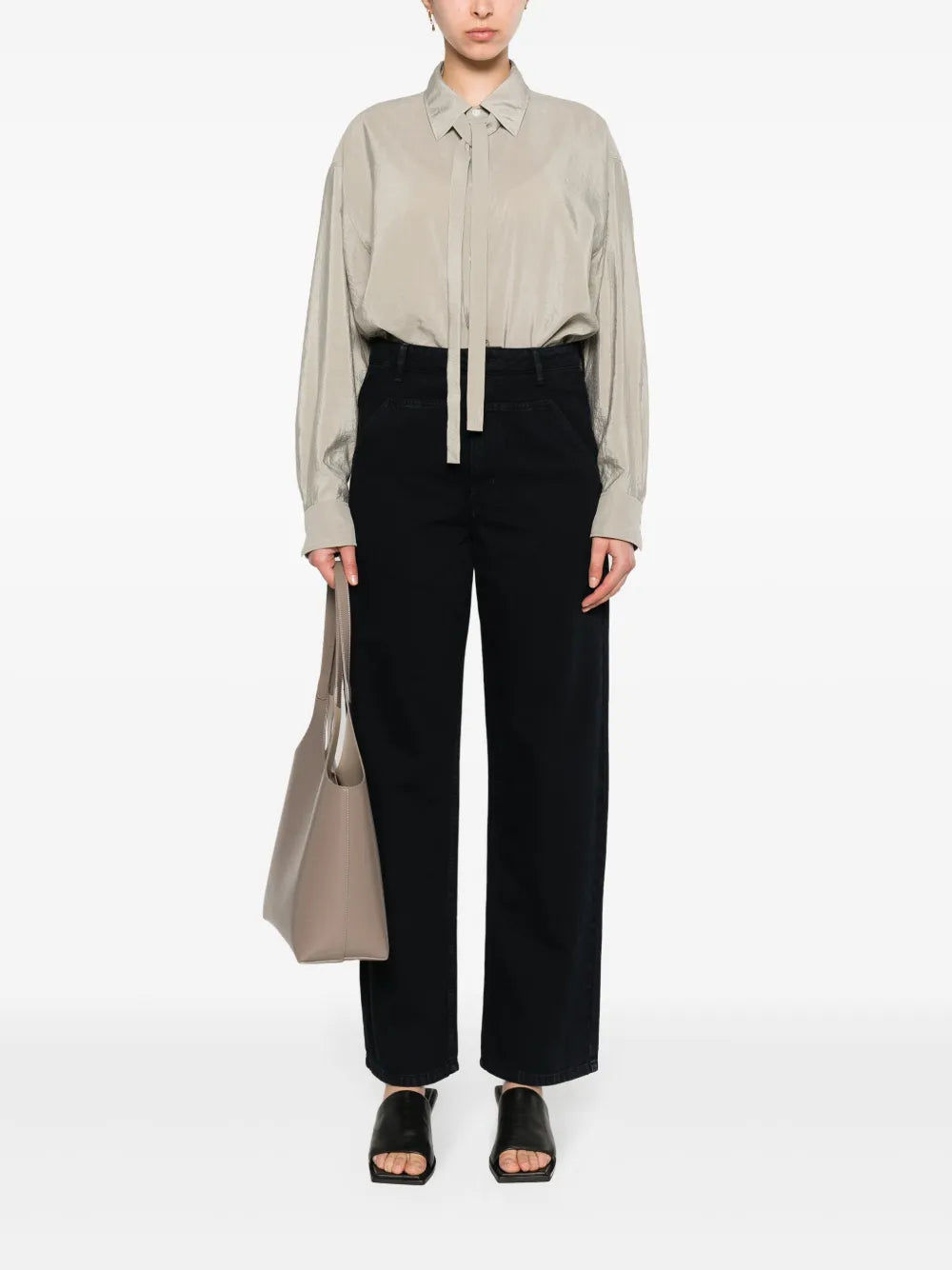 Tie-Detail Satin Shirt