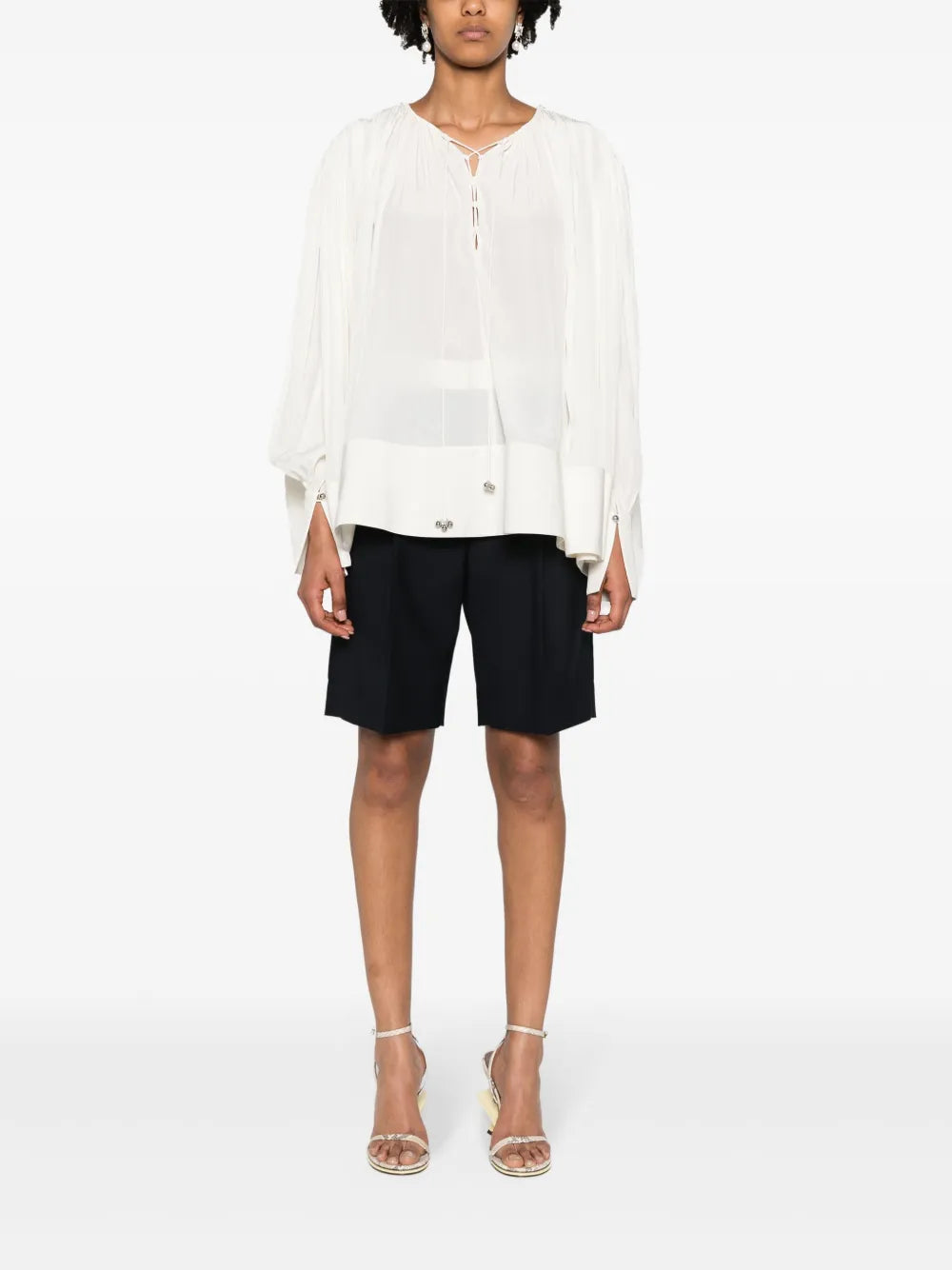 Gathered Drop-Shoulder Kaftan