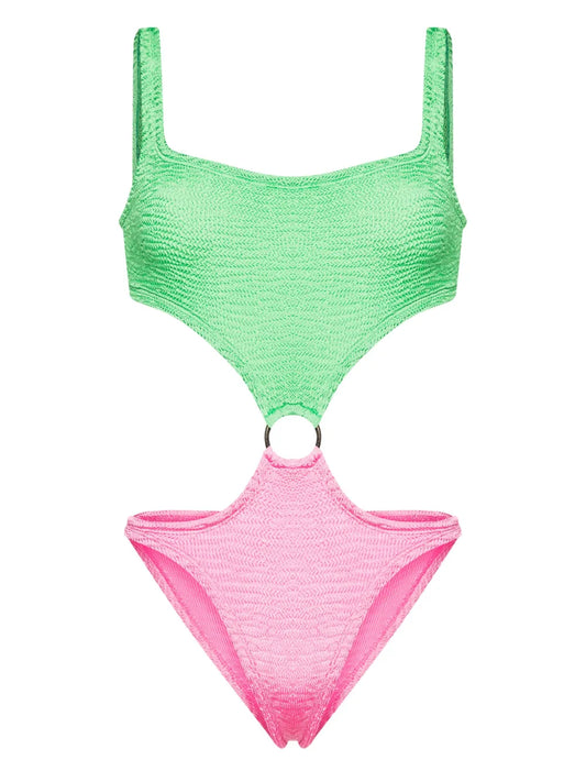 Olivia Colour-Block Crinkled Swimsuit