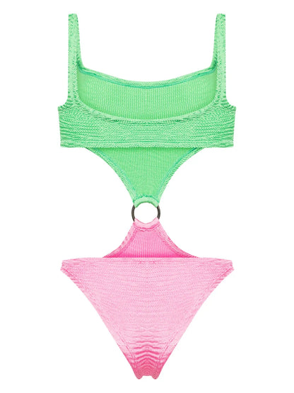 Olivia Colour-Block Crinkled Swimsuit