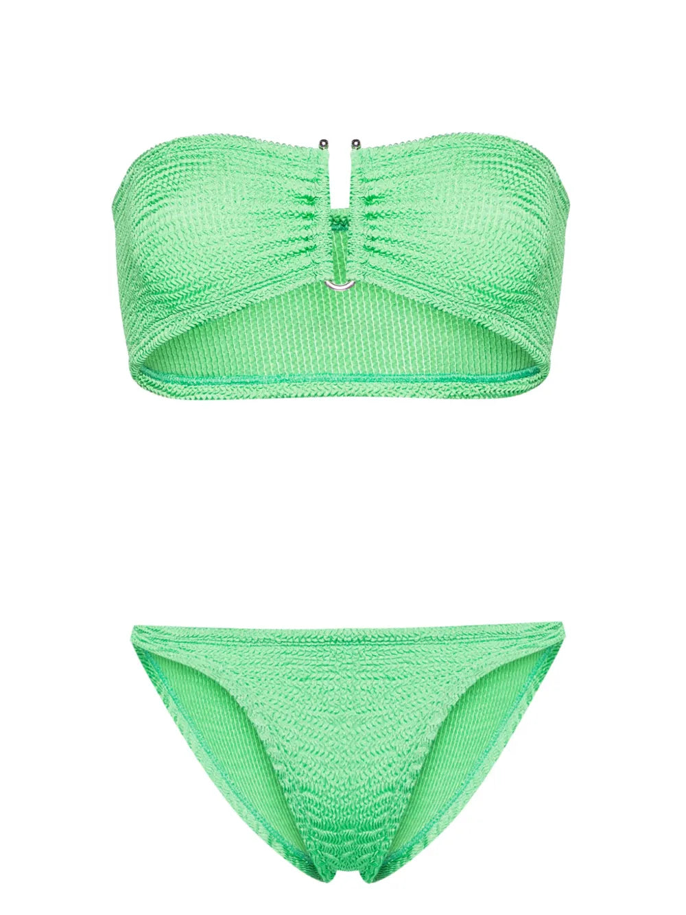 Frida Wrinkled-Effect Bandeau Bikini