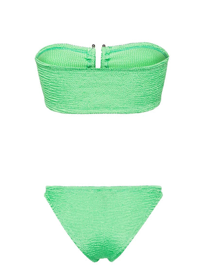 Frida Wrinkled-Effect Bandeau Bikini