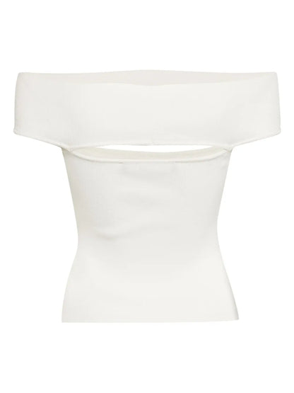 Off-Shoulder Knitted Top