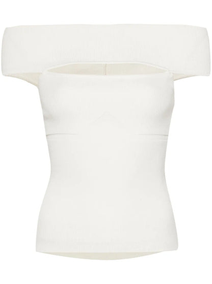 Off-Shoulder Knitted Top