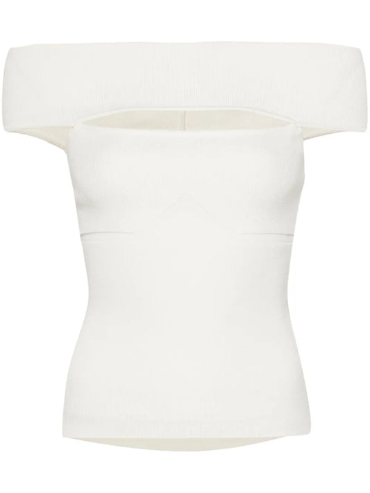 Off-Shoulder Knitted Top