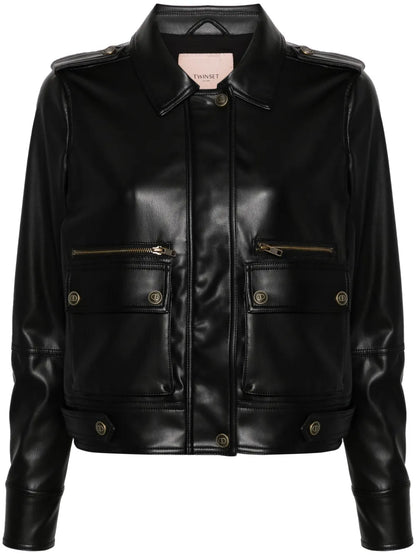 Logo-Engraved Bomber Jacket