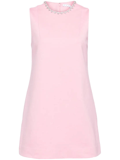 Crystal-Embellished Heart Mini Dress