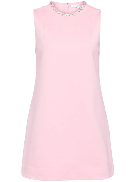 Crystal-Embellished Heart Mini Dress