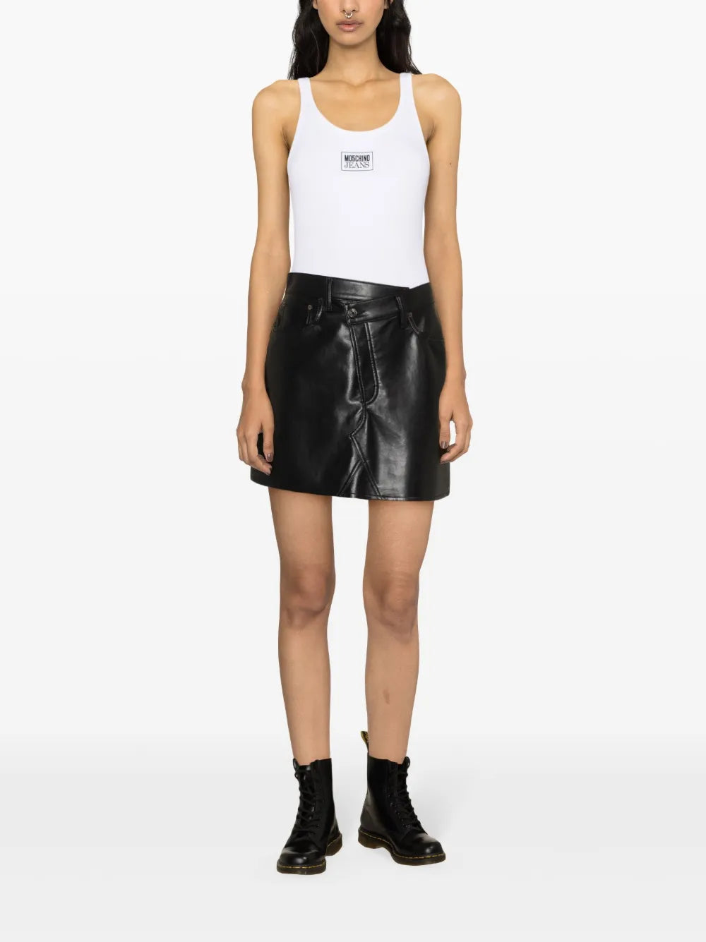 Logo-Patch Ribbed Tank Top