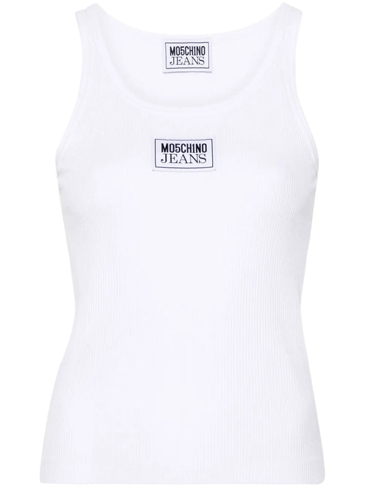 Logo-Patch Ribbed Tank Top