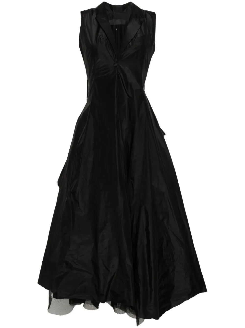 Raw-Cut Layered Maxi Dress