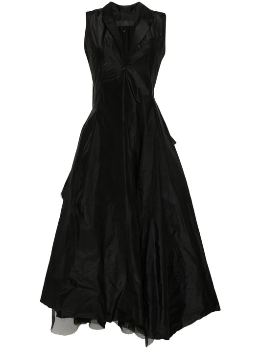 Raw-Cut Layered Maxi Dress