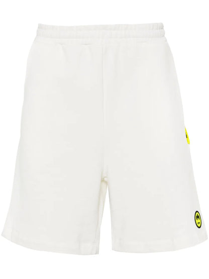 Face-Appliqué Track Shorts