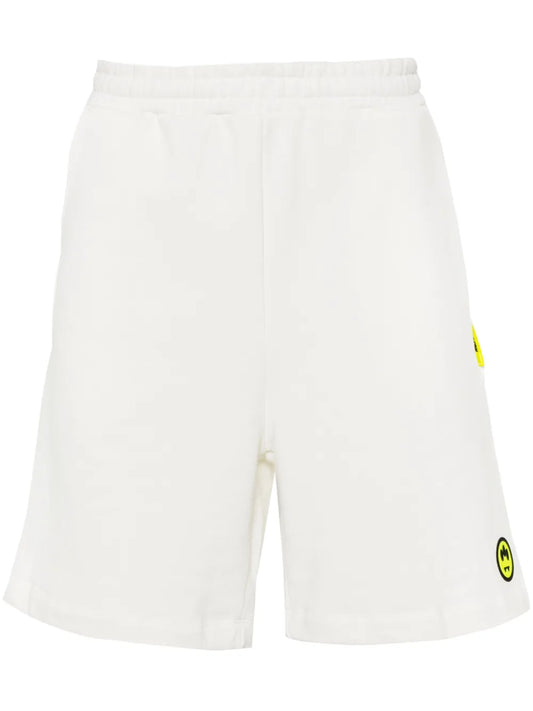 Face-Appliqué Track Shorts