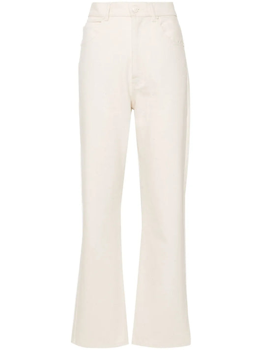 High-Waist Straight-Leg Trousers
