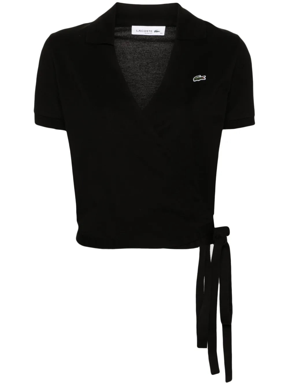 Logo-Patch Wrap Polo Shirt
