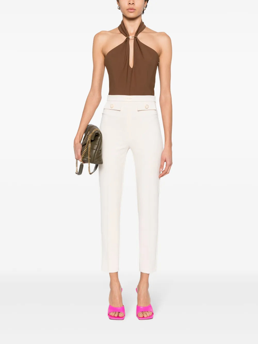 Logo-Plaque Slim-Fit Trousers