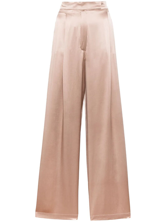 Fiesta Wide-Leg Silk Trousers