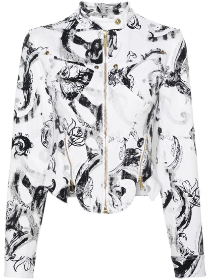 Watercolor Couture Denim Jacket
