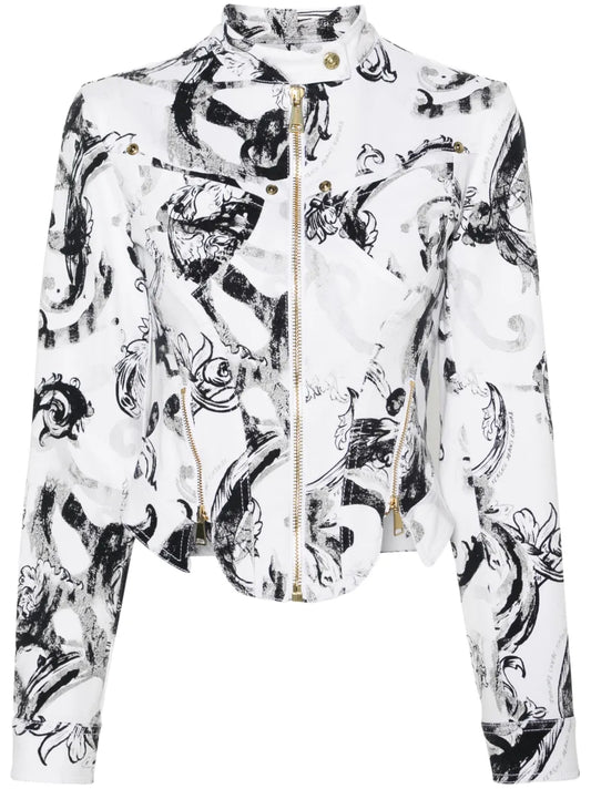 Watercolor Couture Denim Jacket