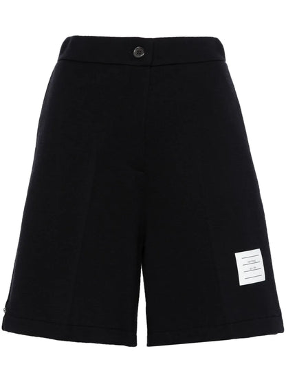Name-Tag Ribbed Shorts
