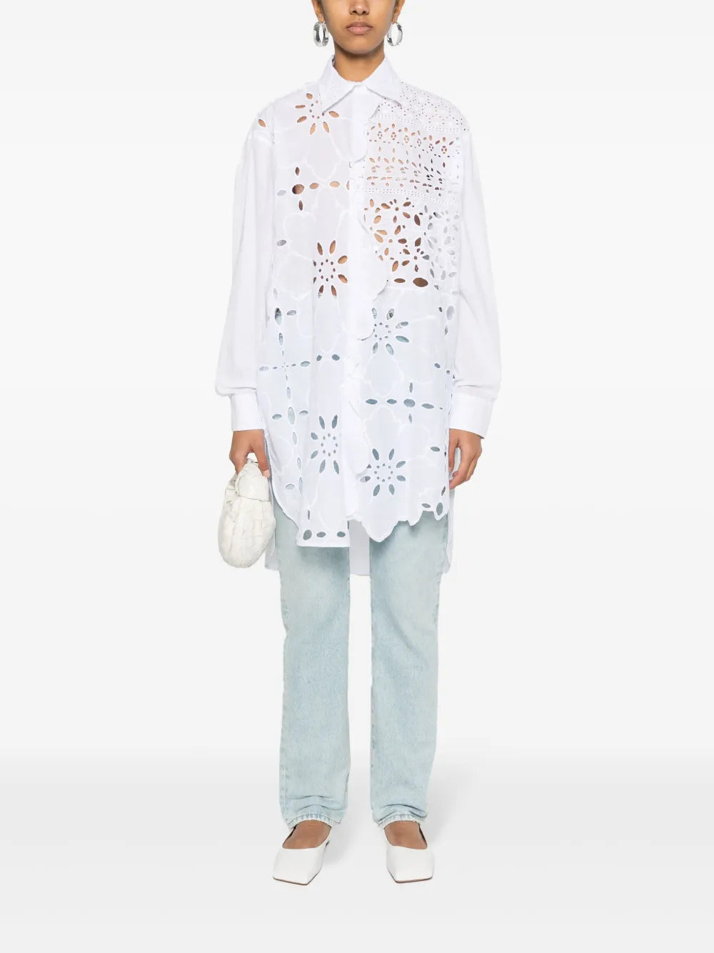 Broderie-Anglaise Cotton Shirt