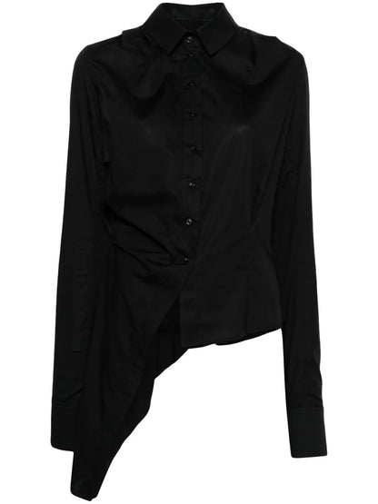 Asymmetric Poplin Shirt