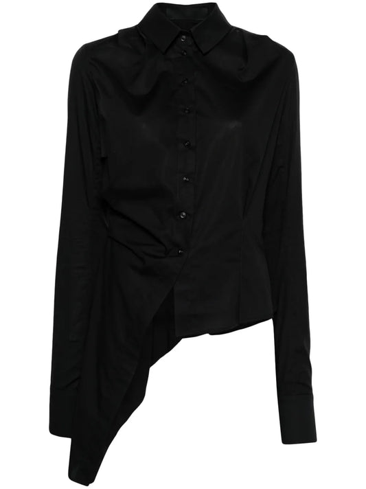 Asymmetric Poplin Shirt