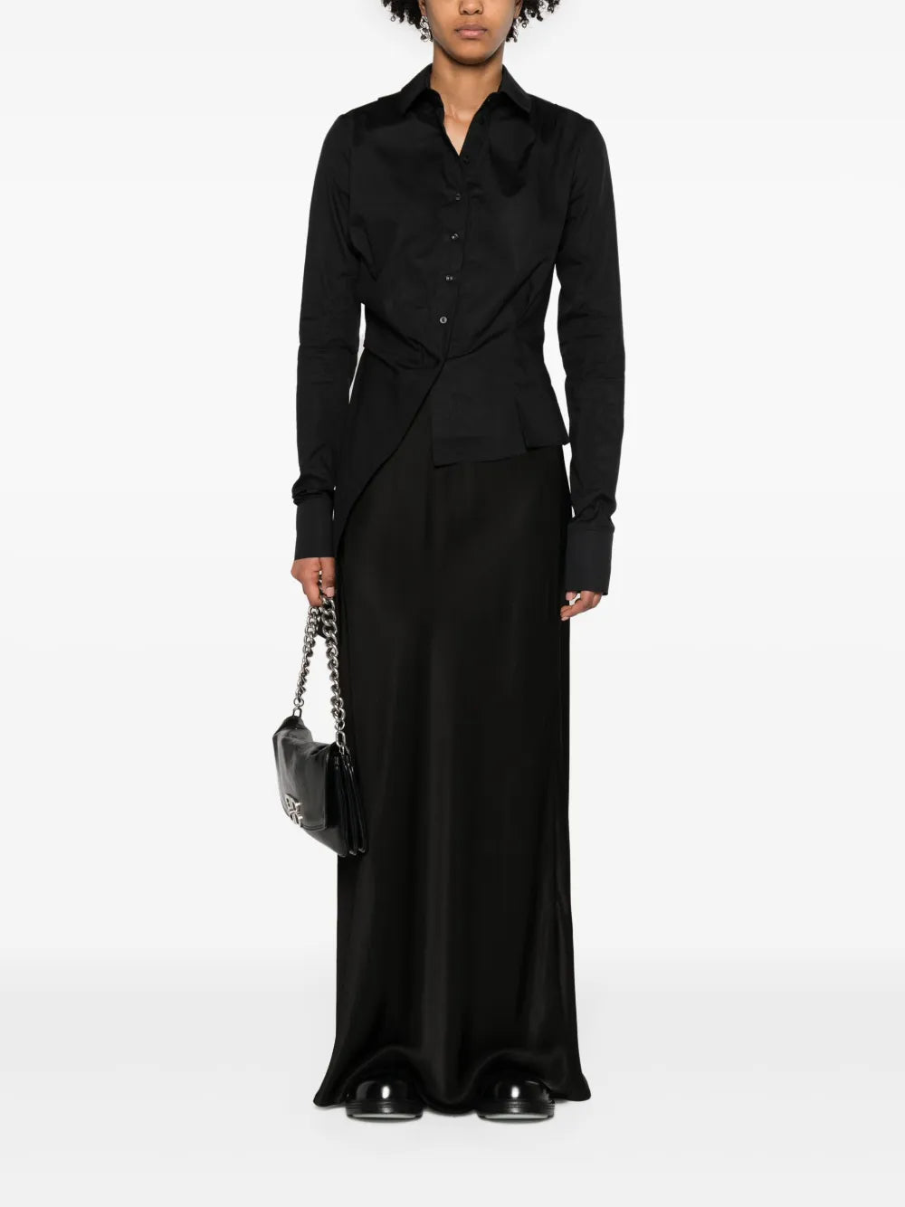 Asymmetric Poplin Shirt
