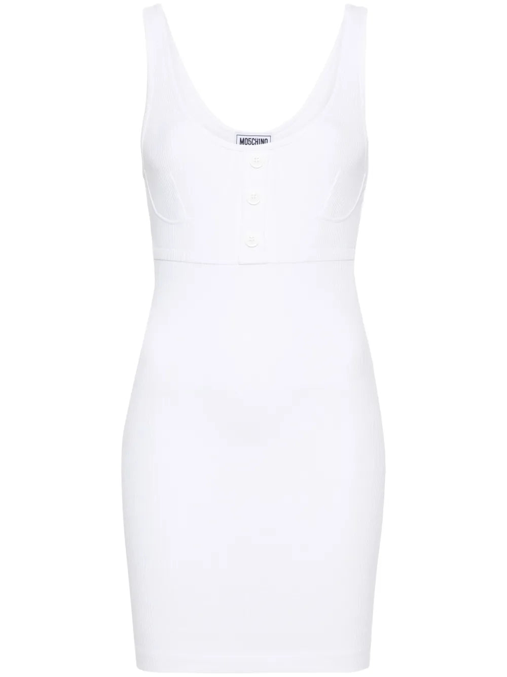 Scoop-Neck Ribbed-Knit Minidress