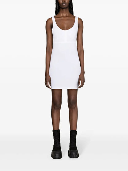 Scoop-Neck Ribbed-Knit Minidress