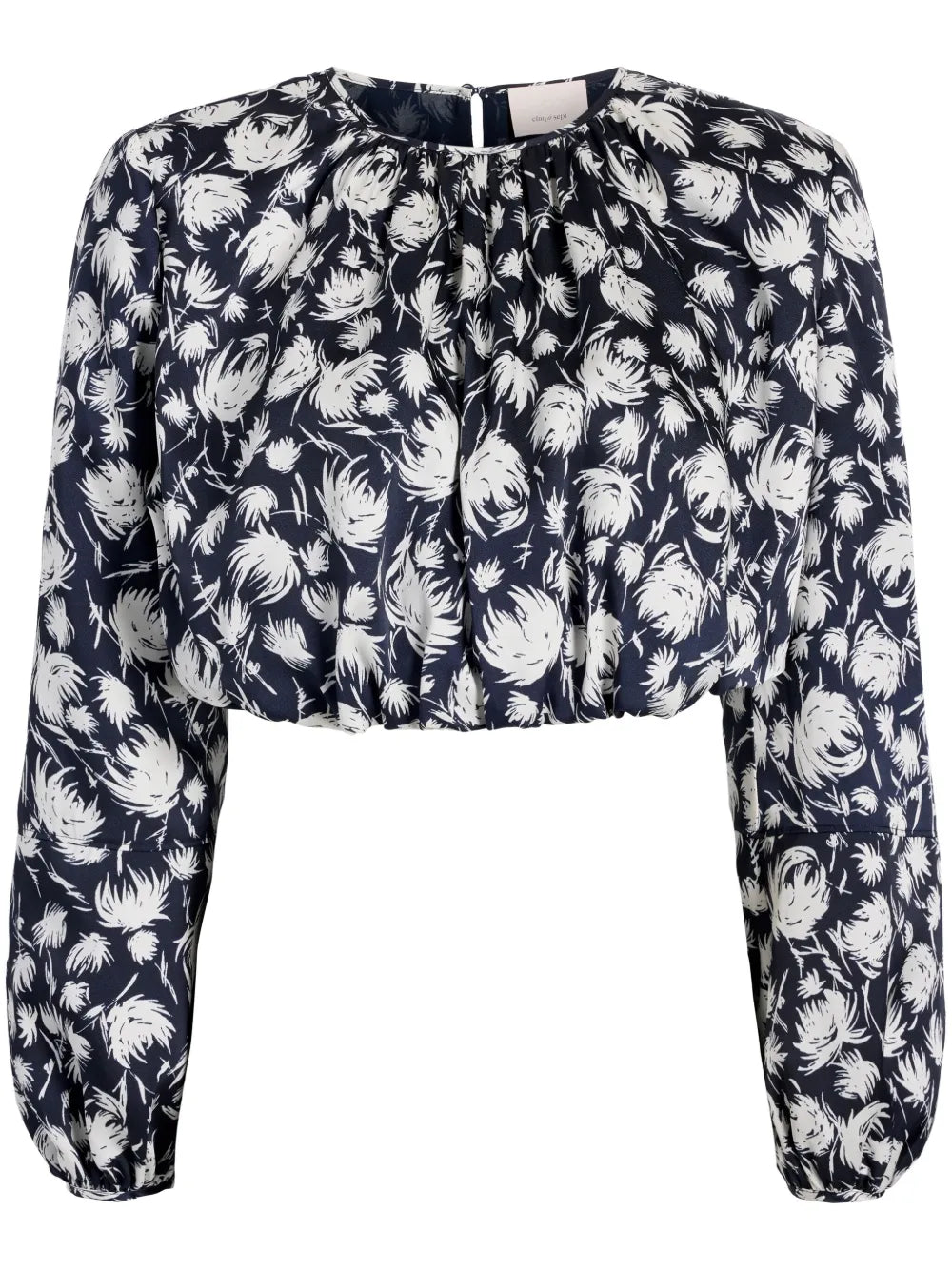 Kamala Graphic-Print Crop Blouse