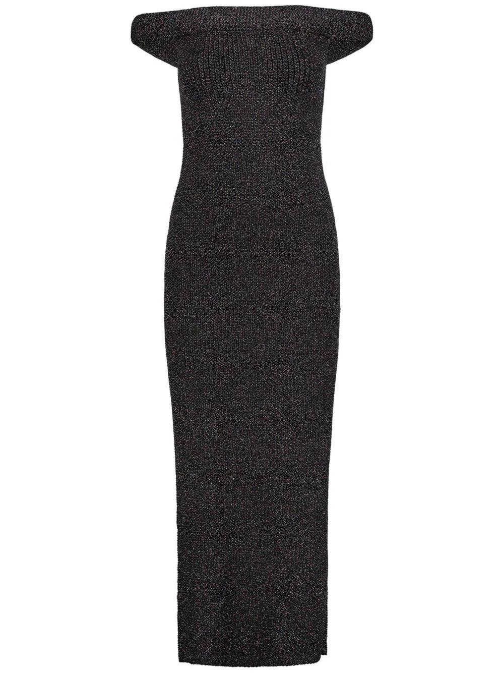 Roll Off-Shoulder Knitted Dress