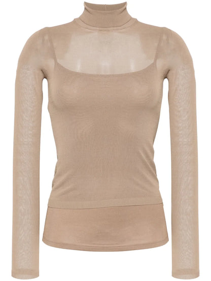Fatuo High-Neck Sheer Jumper