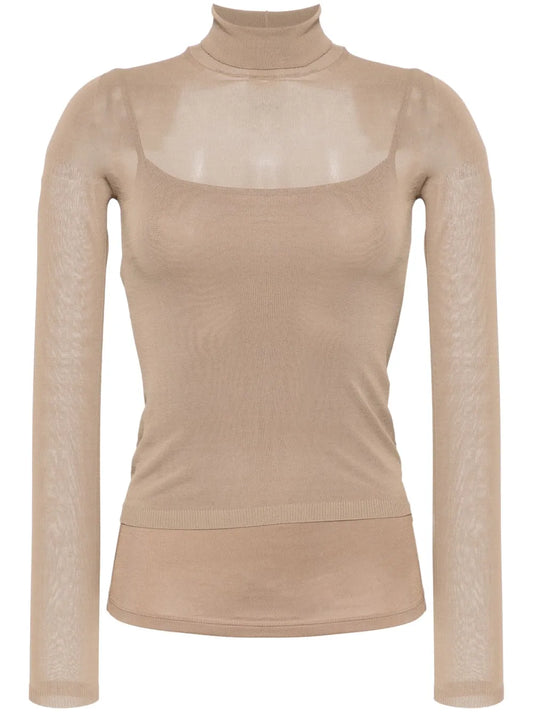 Fatuo High-Neck Sheer Jumper