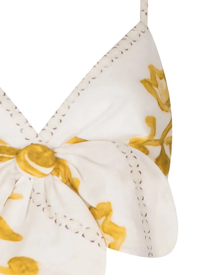 Flor Linen Crop Top