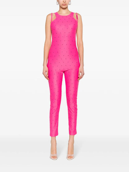 Crystal-Embellished Halterneck Jumpsuit