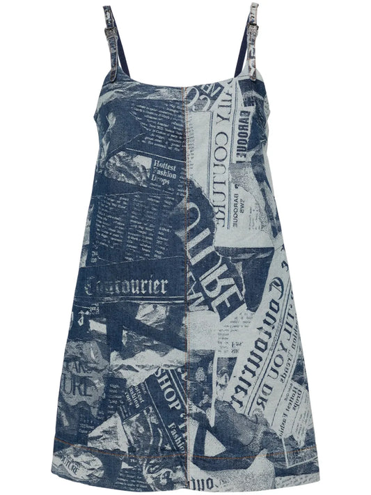 Magazine Denim Minidress