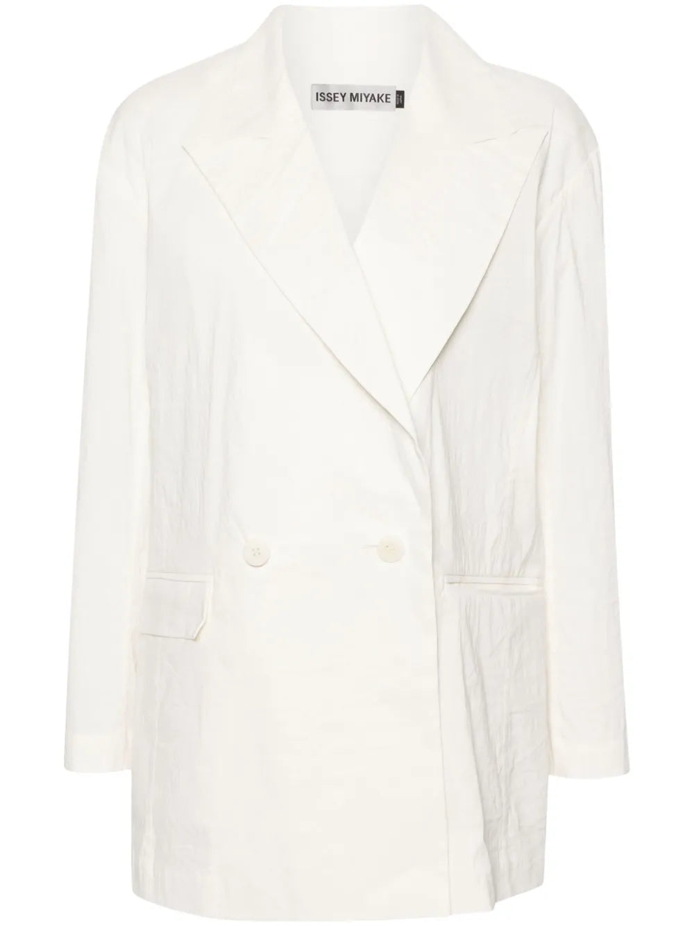 Shaped Membrane Double-Breasted Blazer
