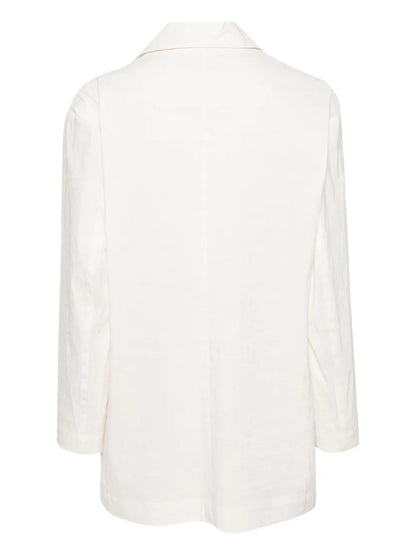Shaped Membrane Double-Breasted Blazer